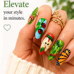 Garden Whimsy 3D Press-On Nail Set