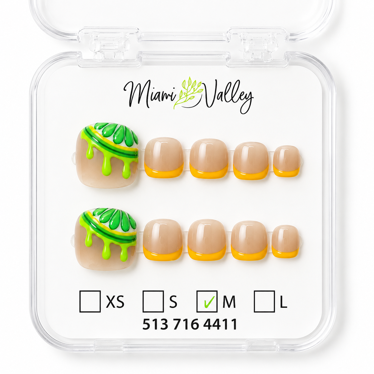 Summer Citrus Press-On Toenails