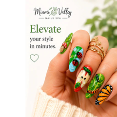 Enchanted Forest Press-On Nails | Handmade Butterfly, Ladybug & Mushroom Nail Set