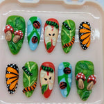 Garden Whimsy 3D Press-On Nail Set