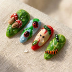Garden Whimsy 3D Press-On Nail Set