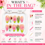 Ladybug Bloom Neon Ombre Nails