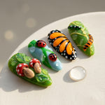 Garden Whimsy 3D Press-On Nail Set
